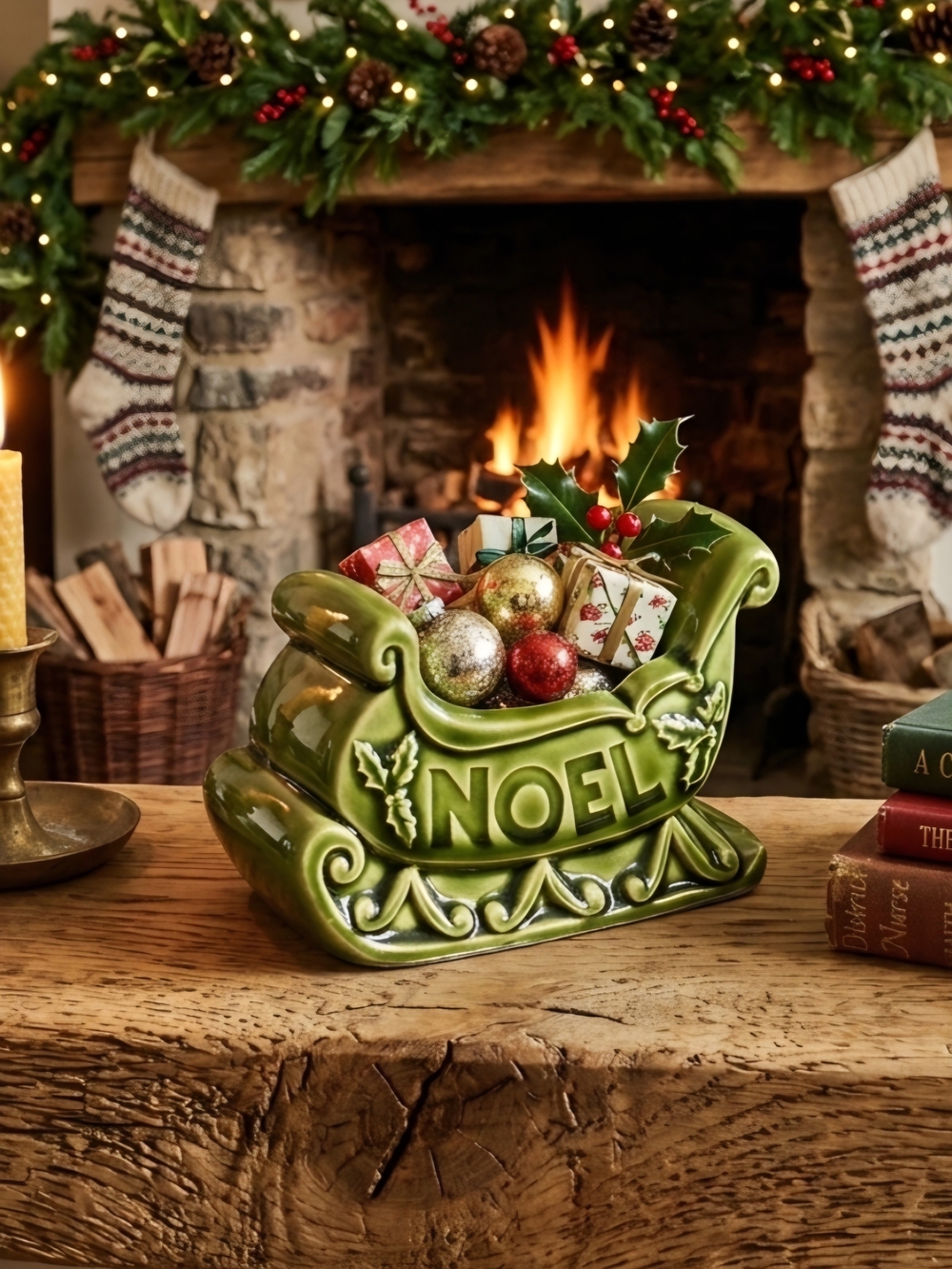 VINTAGE Hallmark Sleigh PLANTER